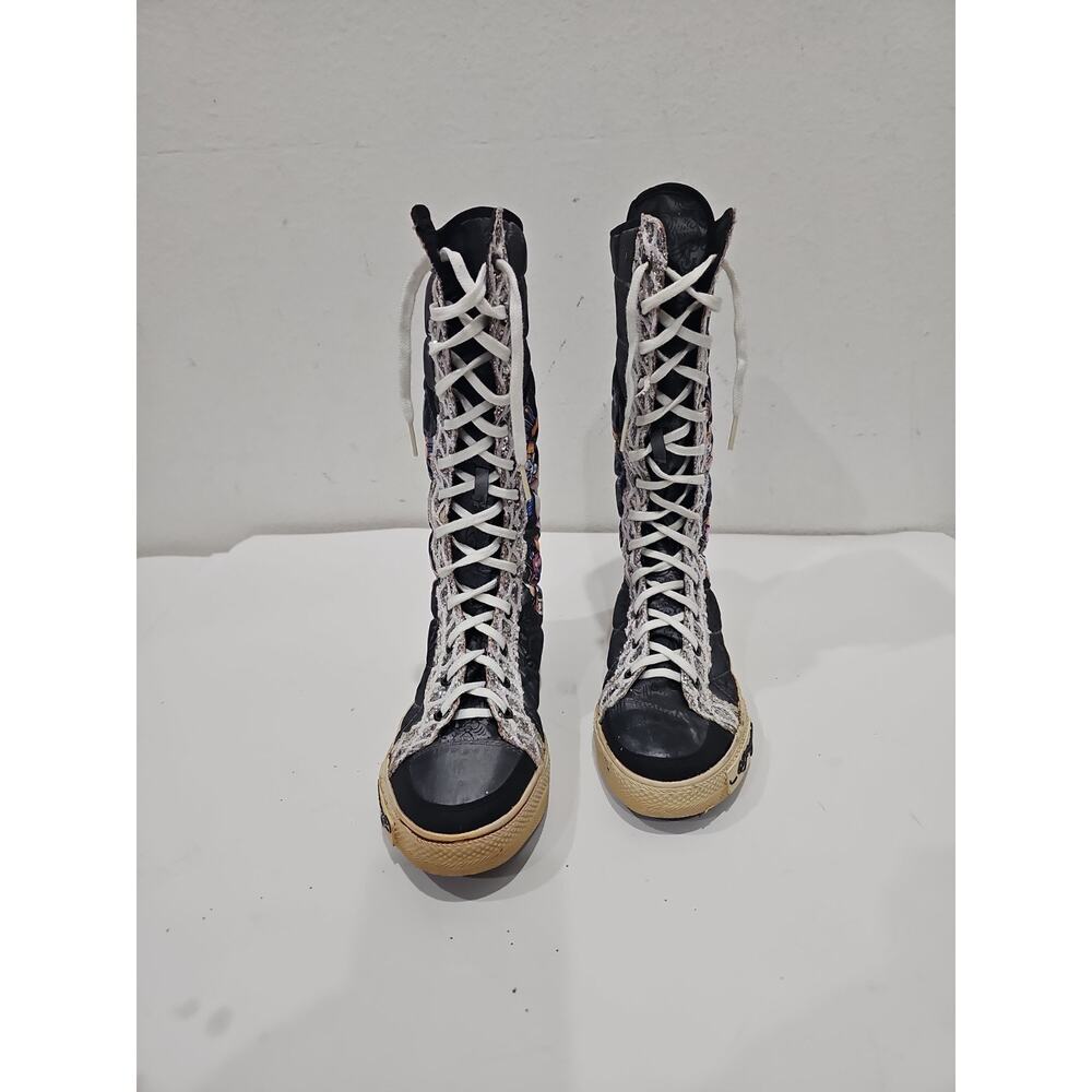 Ed Hardy Hi Top Sneakers Size 7 Japanese Print - Picture 3 of 12